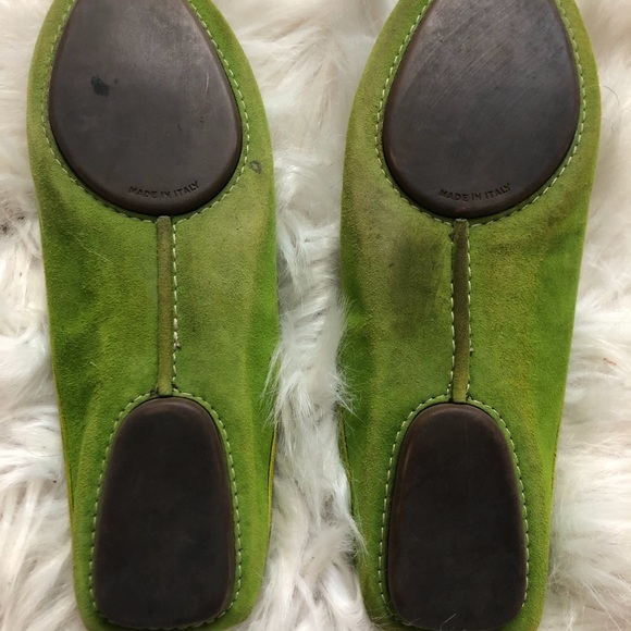 Marc Jacobs green suede punch moccasin - Picture 7 of 7